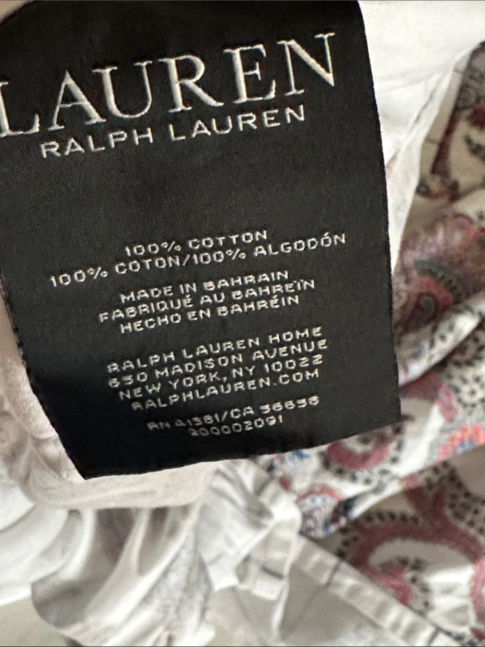 Lauren Ralph Lauren Carter Multi Paisley Duvet Cover Queen Size Plaid Windowpane